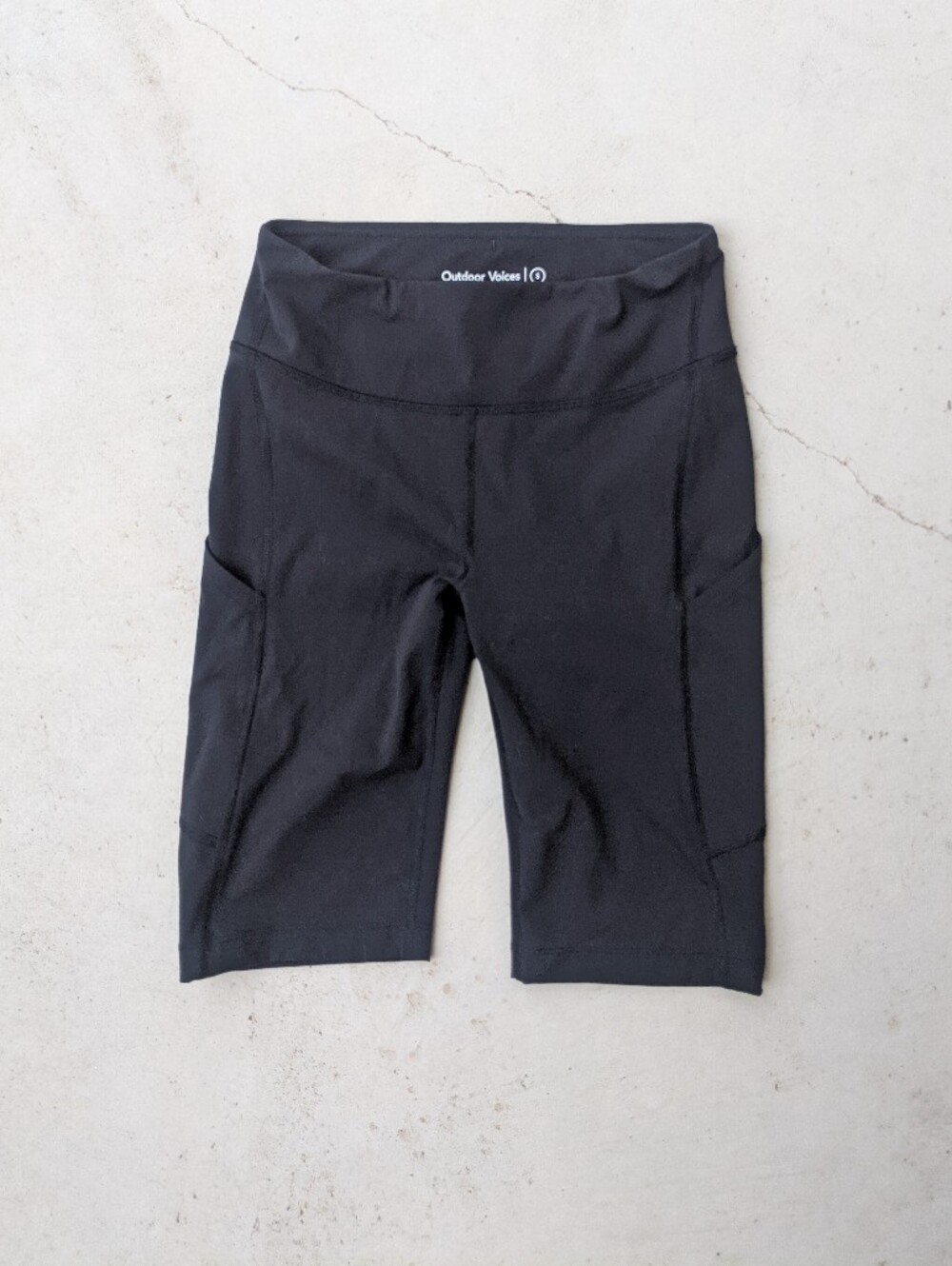 Outdoor Voices Black Athletic Biker Shorts W/ Pockets
